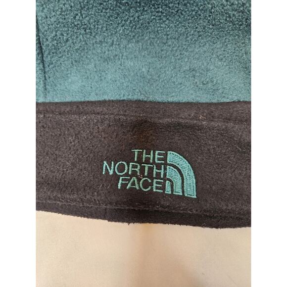 Vtg The North Face Beanie Hat USA Made Black Green Fleece Winter Cap 90s Cuff - Picture 4 of 10
